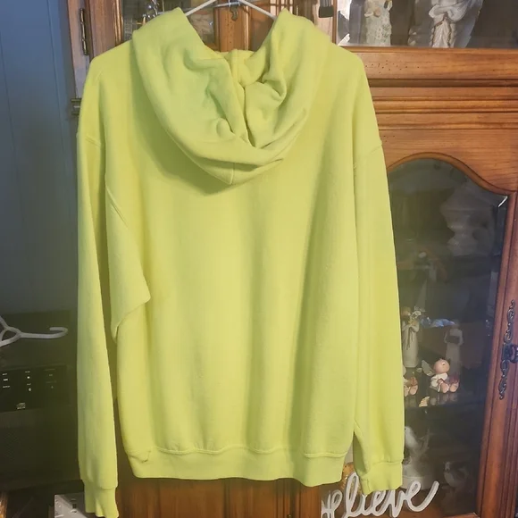 ‼️50%Bundles‼️ Fruit of the Loom Bright Green/Yellow Hoodie B7 - Picture 3 of 4